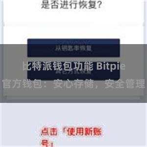 比特派钱包功能 Bitpie官方钱包：安心存储，安全管理
